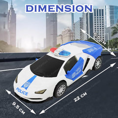 Police Car Toy, Car Toy for Kids with 360 Degree Rotation & Door Opening Siren Sound, B/O Toy Car, Sound & Light Toys for Kids Boys & Girls - Multicolor