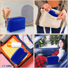 Multipurpose Cosmetic Pouch with Zipper Lock for Girls & Women (Blue)