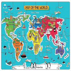 World Map Jigsaw Puzzle for Kids Jigsaw Puzzle for Kids of Age 3-5 Years – 24 Pcs (Size 30X22 cm)