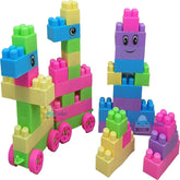 Building Blocks for Kids - 46 Pcs Including Wheels, Bag Packing, Best Gift Toy, (Set of 46 Pieces)