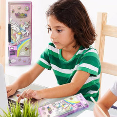 Magnetic Pencil Case with Sharpener – Unicorn Themed Luxury Pencil Box for Kids – Stationary Organizer Pencil Box for Girls, Kids, Boys