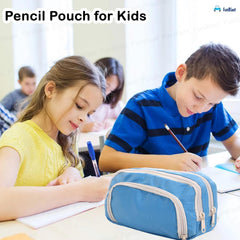 Multiple Compartment Portable Stationary Organizer Bag for Kids (Blue)
