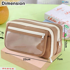 Multipurpose Zipper Stationary Organizer for Kids & Adults (Brown)