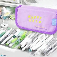 Multipurpose Zipper Stationary Organizer Pouch for Kids (Purple)