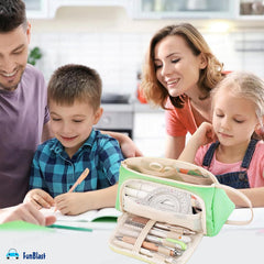 Multipurpose Stationery Organizer Bag with Handle for Kids & Adults(Sea Green)