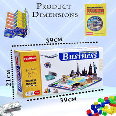 Business Game with Plastic Money Coins for Kids and Adults, Family Board Game, Business Toys and Games for 6+ Years Old Kids