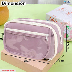 Multipurpose Zipper Stationary Organizer for Kids & Adults (Purple)