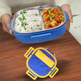 Lunch Box for School Kids, Compartment Lunch Box with Stainless Steel Inner Case, SUS304 Lunch Box for Kids (850 ML)