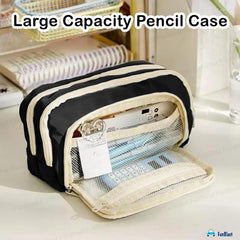 Multiple Compartment Portable Stationary Organizer Bag for Kids (Black)