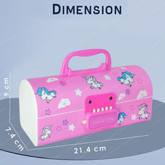 Kids Pen & Pencil Box – Suitcase Style Password Lock Pencil Case, Multi-Layer Pencil Box for Kids, Boys, Girls, Stationary Organizer Case for Kids