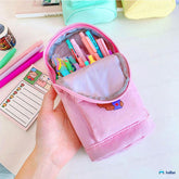 Large Capacity Hangable Pencil Pouch for Kids (Pink)