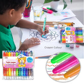 Twist Crayons For Kids - 24 Pcs Crayon Set For Kids, Coloring Kit For Kids, Crayon For Drawing And Painting For Kids, Art And Craft Kit (24 Pcs)