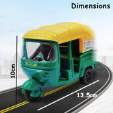 Auto Rickshaw Toys, Bump & Go Auto Rickshaw Toy for Kids, Friction Power Autorickshaw Tricycle Toys for 3+ Years Old Kids - Green Color