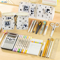 Korean Boba Pop Up Stationery Organizer Pouch for Kids (White)