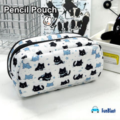 Cat Print Stationary Organizer Pouch for Kids & Adults