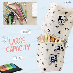 Korean Boba Pop Up Stationery Organizer Pouch for Kids (White)