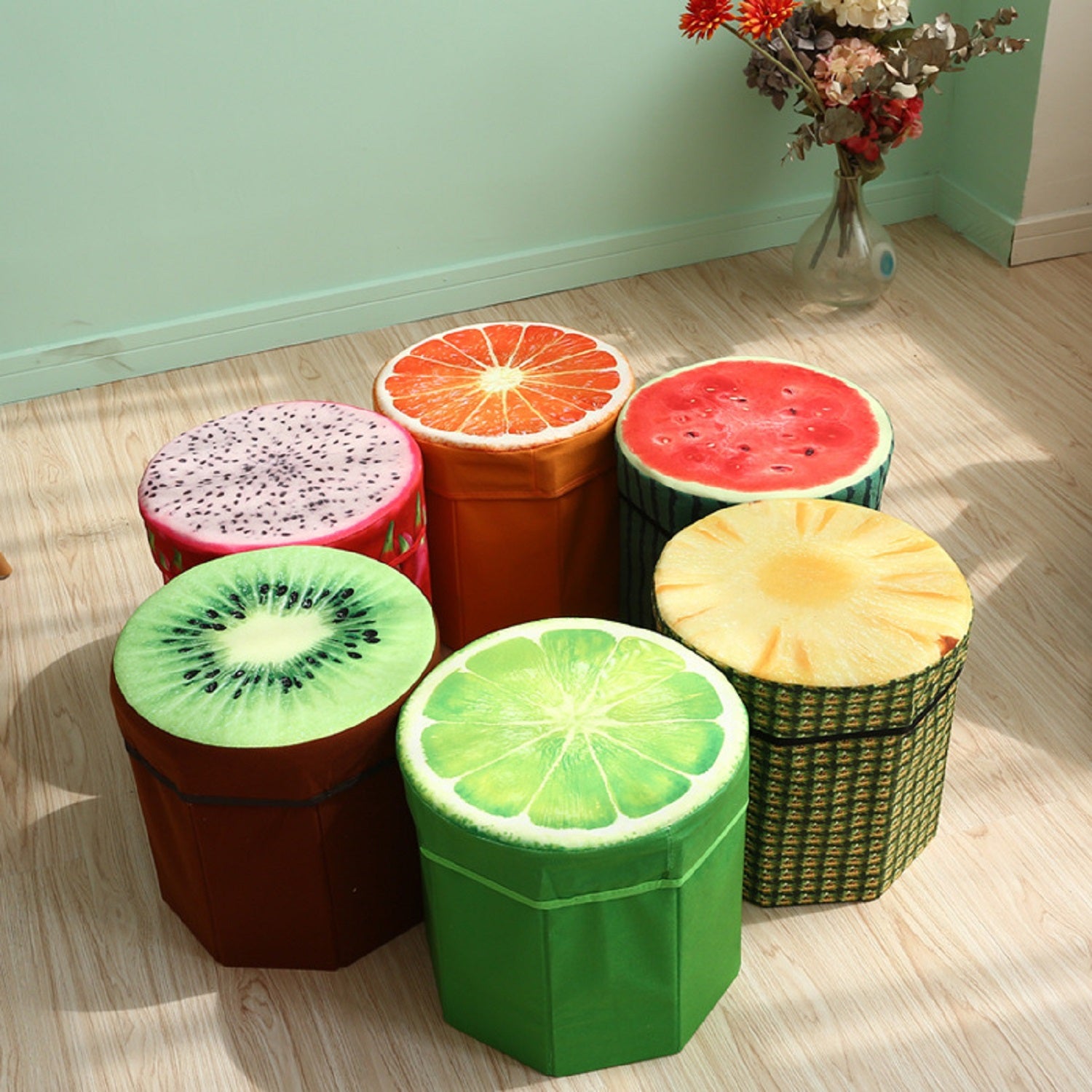  Storage Bins with Lids Foldable Storage Baskets