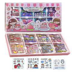 Cute Girl Theme Kawaii Stickers - 200 Sheets Cute Washi Stickers, Japanese Style Girls Sticker Set, Stationery Item, Journals, Scrapbooking, DIY Arts and Crafts