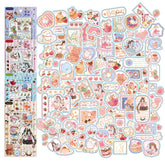 Kawaii Stickers Set – 16 Sheet (100+ Pcs) DIY 3D Stickers for Girls, Aesthetic Sticker, Stickers for Journaling, Scrapbooking, Cute Stickers Set (BoboBear-4X4=16Sheet)