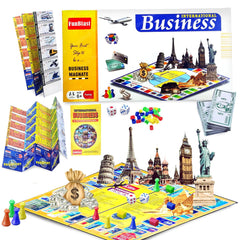 Business Game with Plastic Money Coins for Kids and Adults, Family Board Game, Business Toys and Games for 6+ Years Old Kids