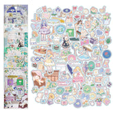 Kawaii Stickers Set – 16 Sheet (100+ Pcs) DIY 3D Stickers for Girls, Aesthetic Sticker, Stickers for Journaling, Scrapbooking, Cute Stickers Set (Girls & Flowers 4x4=16 Sheets)