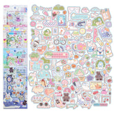 Kawaii Stickers Set – 16 Sheet (100+ Pcs) DIY 3D Stickers for Girls, Aesthetic Sticker, Stickers for Journaling, Scrapbooking, Cute Stickers Set (Honey Cream Rabbit 4x4=16 Sheets)