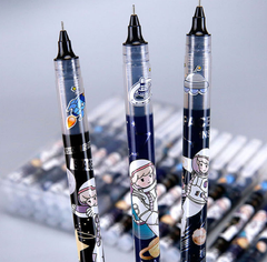 Gel Pens for Writing - Cartoon Design Lightweight Gel Pen with Comfortable Grip for Extra Smooth Writing, Stationery for School & Office, Birthday Return Gift (6 Pcs) – Blue Ink