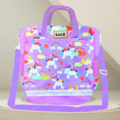 Unicorn Tote Bags - Colorful Multi-Purpose Hand Bag with Zip Lock, Fashion Travel Bag with Handle - 34 X 29 X 11 CM