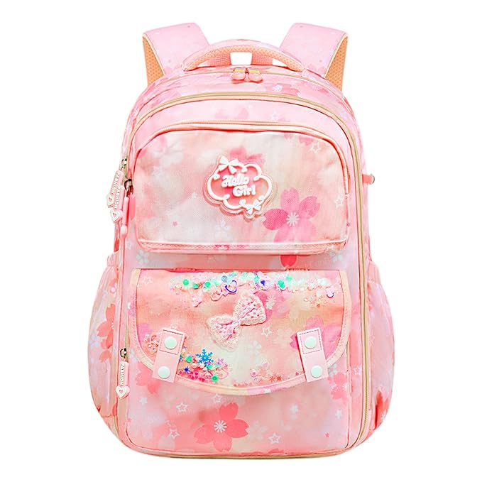 Kawaii School Bag for Girls and kids - Large Capacity Lightweight Casual Backpack for Girls (45 X 30 X 18 Cm)