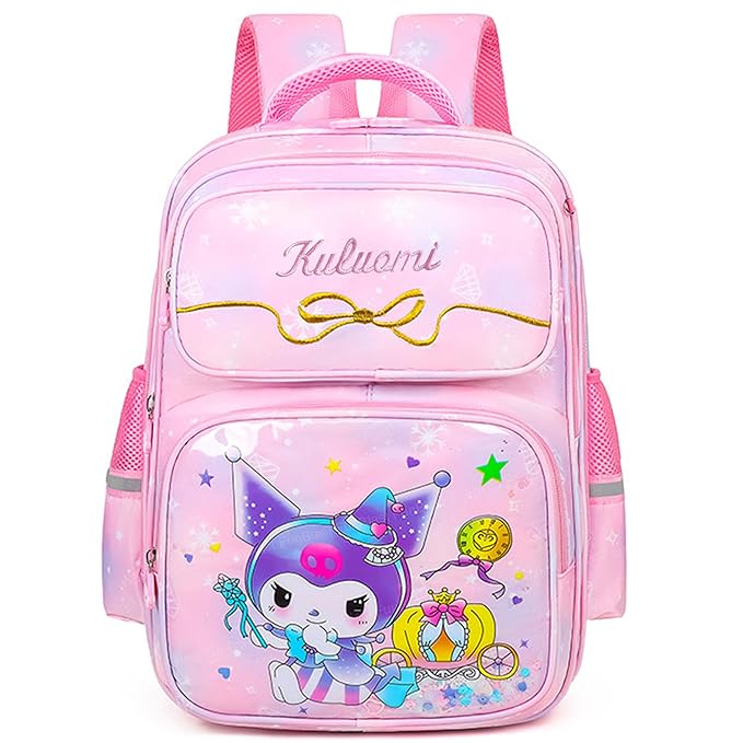 Cute Kawaii School Bag for Girls - Lightweight Multiple Compartments Backpack with Comfortable Shoulder Straps (41 X 32 X 20 Cm)