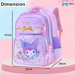Cute Cartoon School Bag for Girls - Lightweight Multiple Compartments Backpack with Comfortable Shoulder Straps (41 X 32 X 20 Cm)