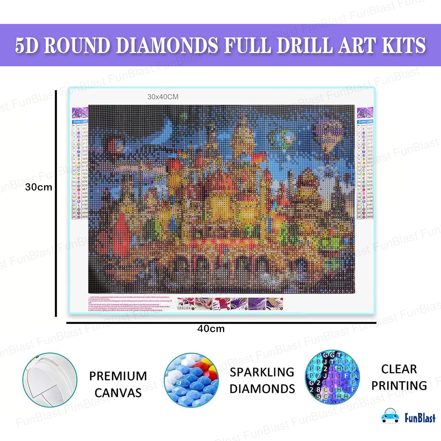 5D Diamond Painting Kit for Kids and Adults - 12x16inch Suitable for Home Leisure and Wall Decoration, Gift for Kids and Adults (Monument)