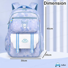 Kawaii School Backpack for Girls - Multifunctional Large Capacity Elementary School bag for Girls (45 X 30 X 20 CM)
