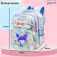Cute Kawaii Cartoon School Backpack for Girls - Lightweight Multiple Compartments with Comfortable Shoulder Straps (41 X 32 X 20 Cm)