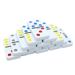 Dominoes Set - 28 Pieces Double Six Ivory Dominoes 28 Piece Set Toy in Zipper Bag Case 6 Dot Dominoes Match & Educational Game Up to 2-4 Players for kids 3 years and up