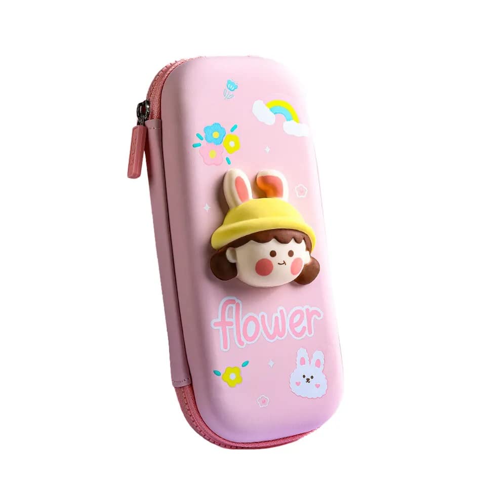 Cartoon Theme Pencil Case - 3D EVA Pencil Case Pouch, Multipurpose Zipper Pencil Case for Kids, Pen and Pencil Bag for School Kids, Girls