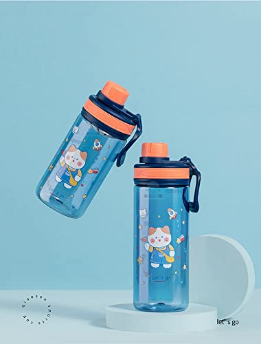 Cartoon Water Bottle for Kids, 550 ml BPA Free, Anti-Leak for Boys/Girls – 550 ML