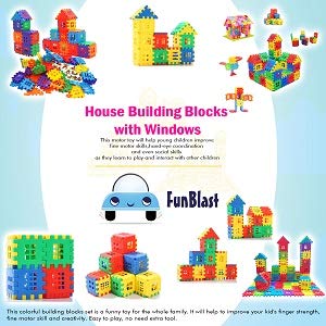 Building Blocks For Kids, House Building Blocks with Windows, Block Game For Kids - 72 Pieces