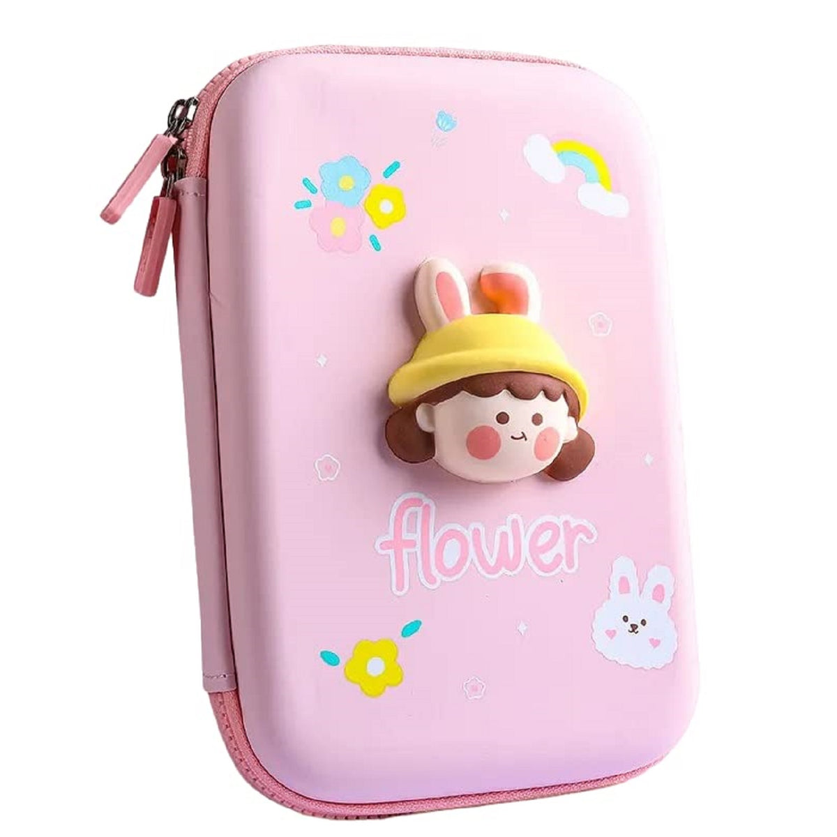 Cartoon Theme Pencil Case - 3D EVA Pencil Case Pouch, Multipurpose Zipper Pencil Case for Kids, Pen and Pencil Bag for School Kids, Girls, Kawaii Stationery Storage Box