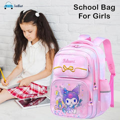Cute Kawaii School Bag for Girls - Lightweight Multiple Compartments Backpack with Comfortable Shoulder Straps (41 X 32 X 20 Cm)