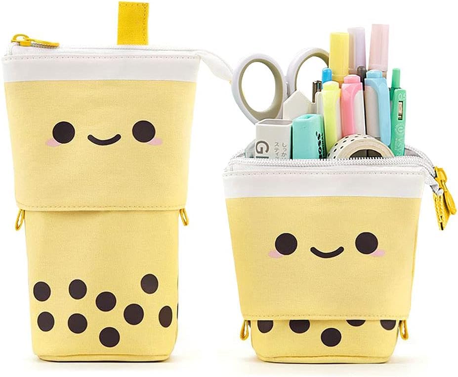 Boba Pop-Up Stationery Organizer for Kids (Yellow)