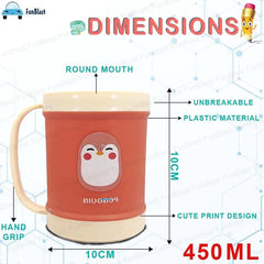 Milk Mug for Kids – Unbreakable Mug for Kids, Milk Mugs for Kids Unbreakable - Milk Drinking Cup for Kids, Cartoon Milk Mug/Cup for Kids & Toddlers (Pack of 2)