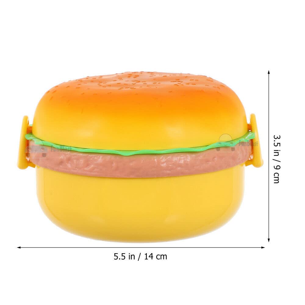 Burger Shape Lunch Box for Kids - Combo Set - Tiffin Box, Lunch Box with 2 Pencil Sharpener, Burger & French Fries Sharpener for Kids, Return Gifts for Kids