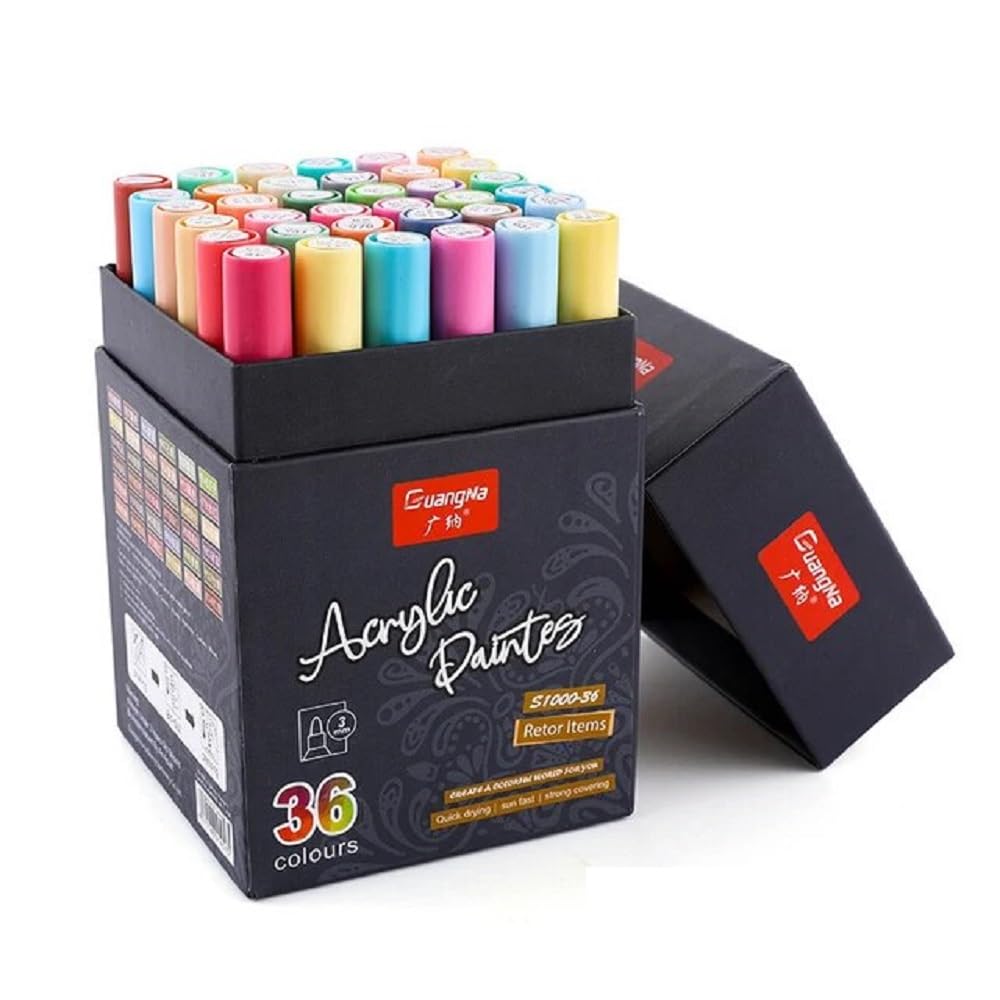 FunBlast Acrylic Marker Colors, 36 Colors Markers Water Based Paint Pen