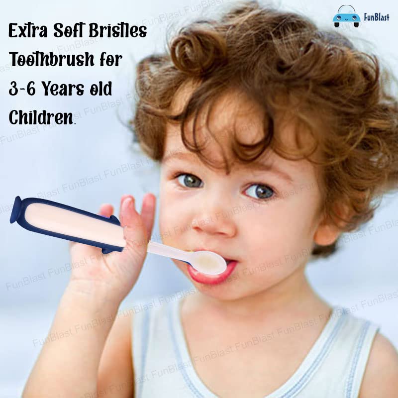 Kids Toothbrush – Cute Microfiber Soft Tooth Brush, Extra Soft Bristles Toothbrush for 3-6 Years old Children, Manual Toothbrush for Kids, Boys and Girls - 1 Pcs