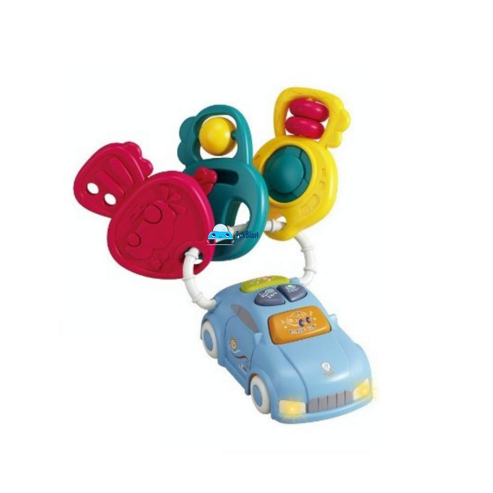 Musical Car with Keys Rattle Toy for Baby Toy Car with Colorful Keys and Sound Toy for Babies - Random Color-1 Unit