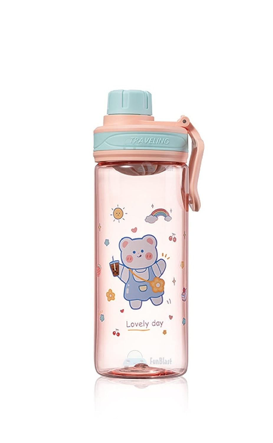 Cartoon Water Bottle for Kids, 550 ml BPA Free, Anti-Leak for Boys/Girls – 550 ML