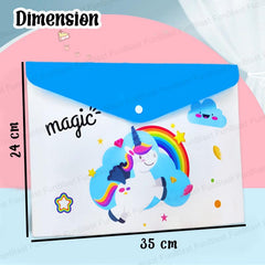 File Folder for Documents - Unicorn Certificate Holder, Document Organizer Bag (Pack of 12 Pcs)