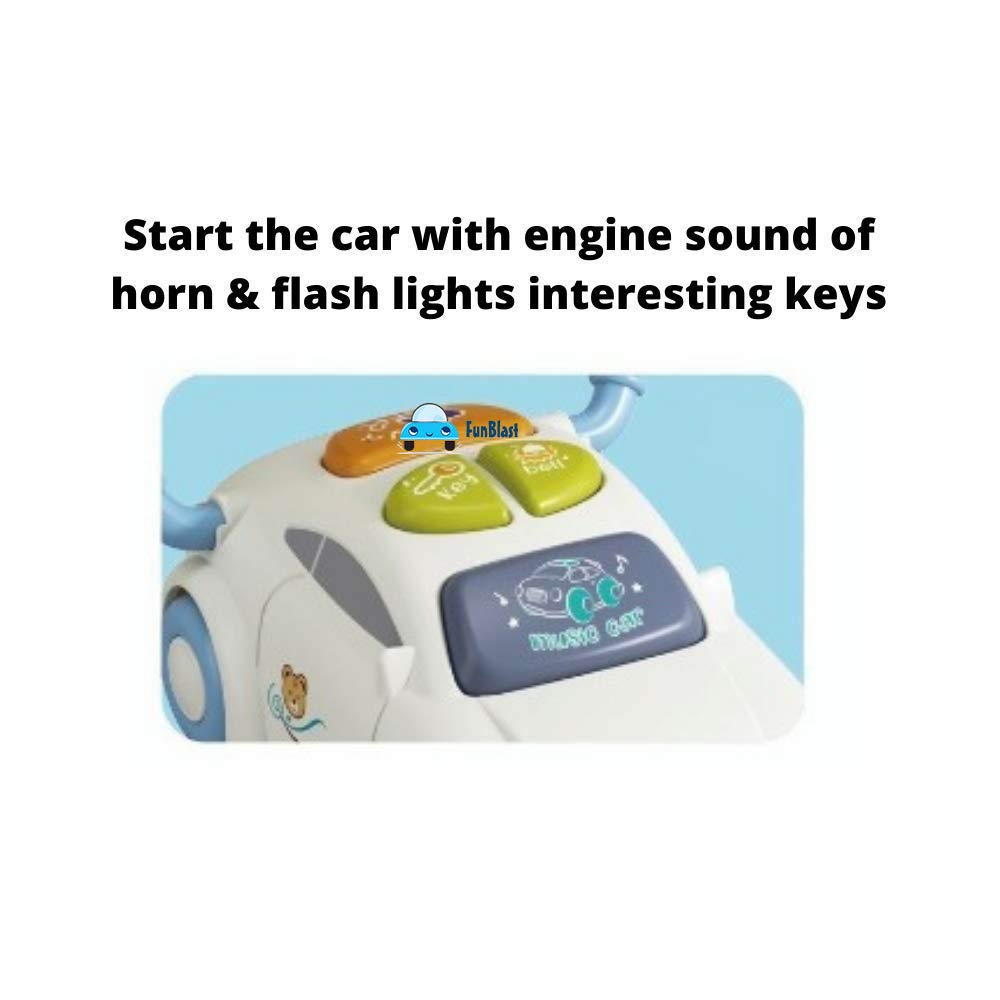 Musical Car with Keys Rattle Toy for Baby Toy Car with Colorful Keys and Sound Toy for Babies - Random Color-1 Unit