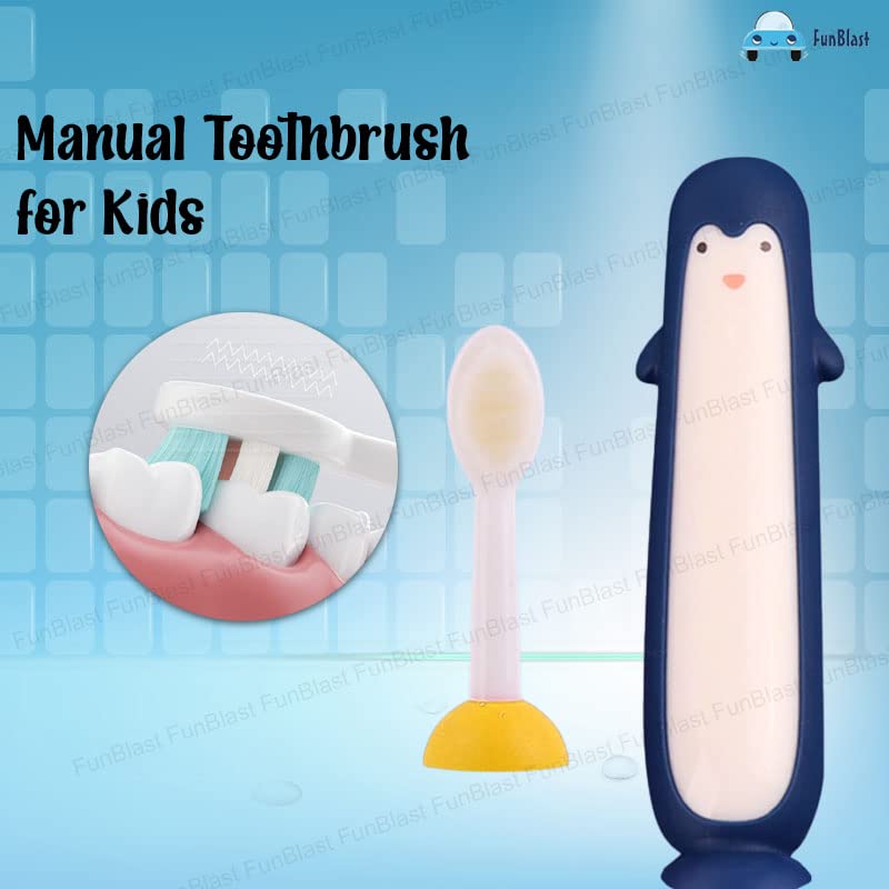 Kids Toothbrush – Cute Microfiber Soft Tooth Brush, Extra Soft Bristles Toothbrush for 3-6 Years old Children, Manual Toothbrush for Kids, Boys and Girls - 1 Pcs